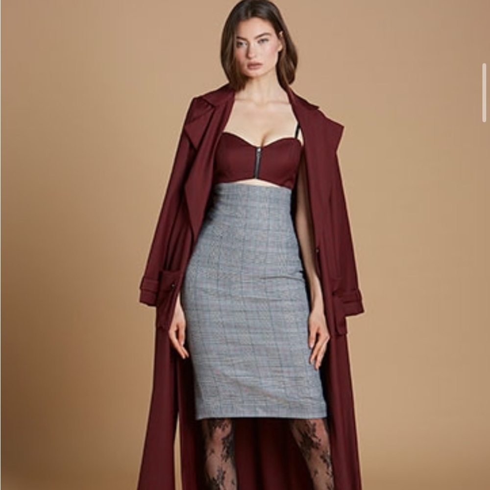 Vatanika Burgundy bodycon dress